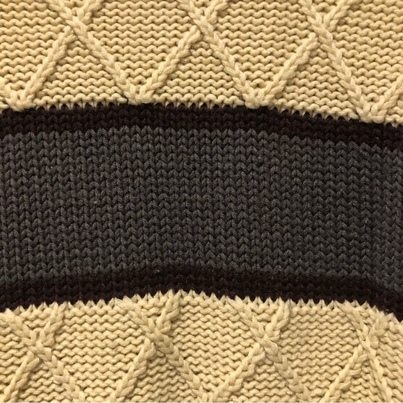 Vintage Troy Hill Gray Stripe Crew Neck Pullover Knit Sweater Preppy XL #527-16 - Picture 6 of 6